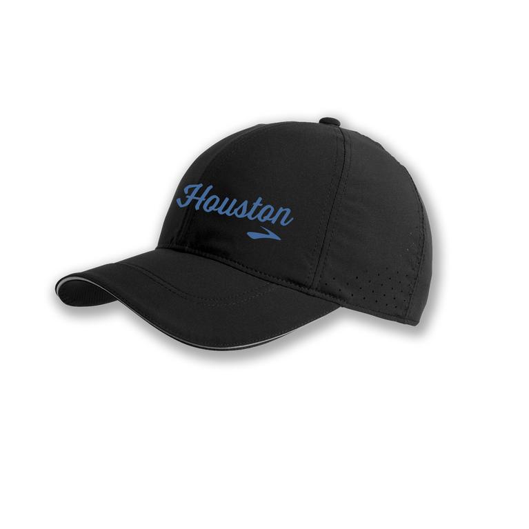 Brooks Sherpa - Womens Running Hat - Black/Royalblue/Run Houston 13.1 (90265GMZH)